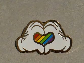 Disney Pin - Pride Rainbow Heart Mickey Gloves