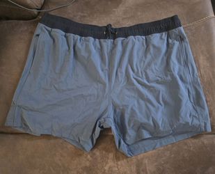 Men's Gray Swim Trunks with Drawstring
