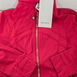 Red Lululemon Jacket Gold Zipper - Size 2