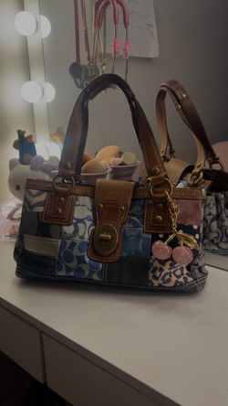 Coach legacy patchwork denim bag