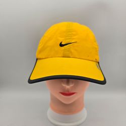 Nike Tennis/Run Yellow/Black Swoosh Featherlight AdjustableHat. 7