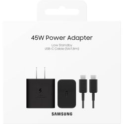 Samsung 45 Watt Charger & USB-C 5A Cable - Open Box