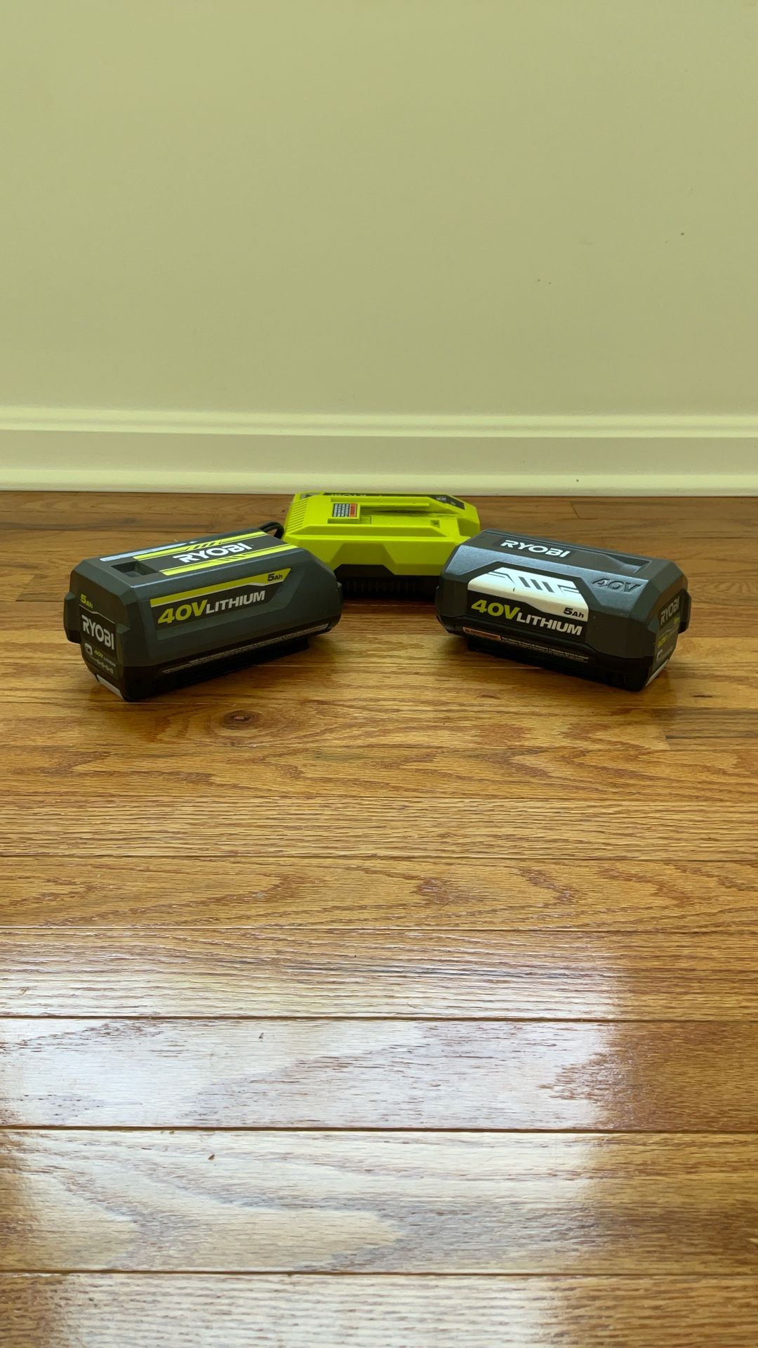 Two Ryobi Lithium Battery 5Ah with one charger