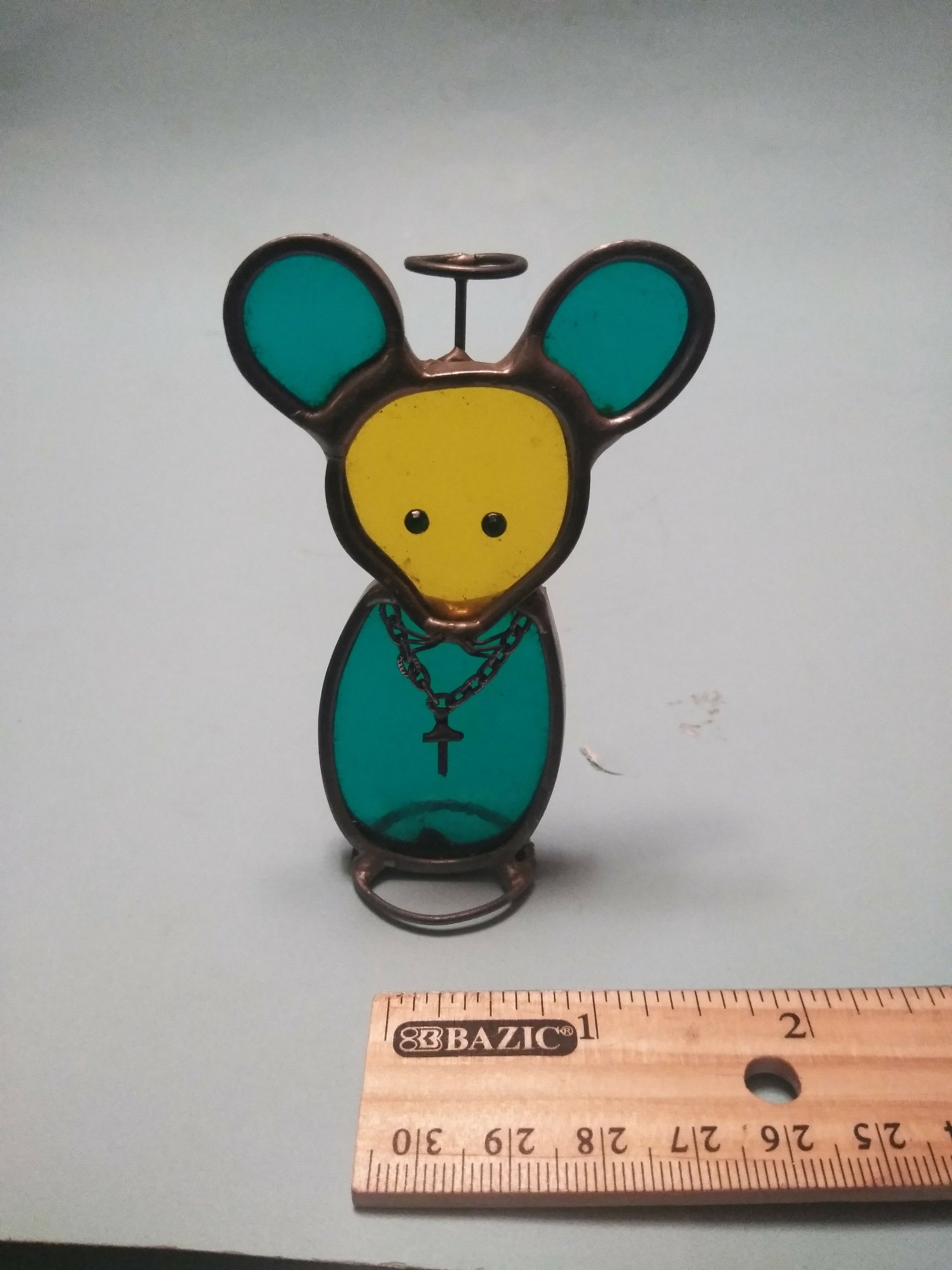 Stained glass angelic mouse