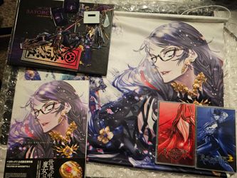 Bayonetta art books and wall scroll