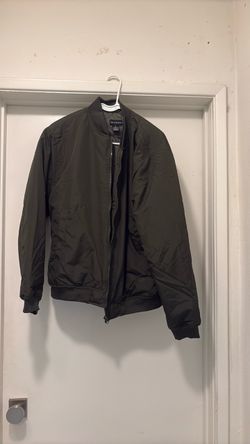 Dark green puffer jacket