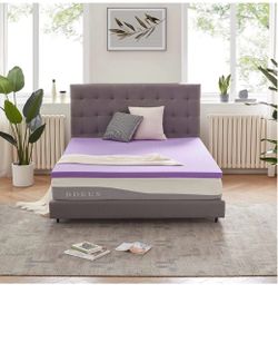 1.5 Inch Gel Memory Foam Mattress Topper Ventilated Soft Pressure Relieve Mattress Pad, Breathable Bed Topper, CertiPUR-US Certified