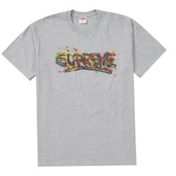 Supreme Paint Logo Tee Grey Size L