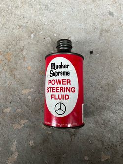 Vintage Quaker Supreme Power Steering Fluid Can