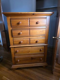 Solid Wood Tall Dresser Chest of Drawers
