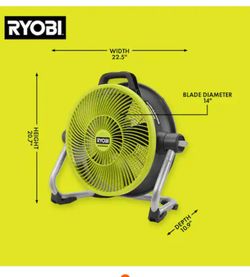 RYOBI
ONE+ 18V Cordless Hybrid WHISPER SERIES 14 in. Air Cannon Fan (Tool Only)