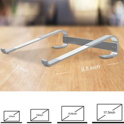 Laptop Stand for Desk, Computer Stand Riser for Desk,Ventilated Ergonomic Aluminum Notebook Stand Compatible with MacBook Air Pro Dell XPS HP 11 14 15