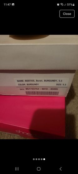Borati Booties Burgundy Size 9.5