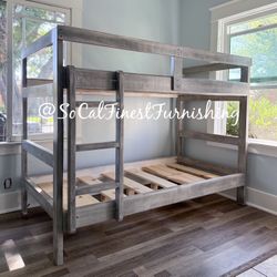 New Twin Bunk Bed Frame - No Mattresses 
