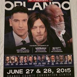 2015 Walker Stalker Con Orlando Mini Poster 11 x 17 DARYL SHANE UNCLE HERSHEL