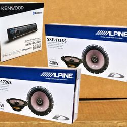 Bluetooth USB Am Fm Radio Single Din Car Stereo 6.5" 2-Way Coaxial Speaker Set 440 Watts Package 🚨 Payment Options Available 🚨 No Credit Needed 🚨 