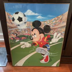 Mickey Playing Soccer  22x27 Inches 