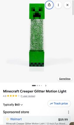 Minecraft creeper glitter motion light