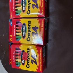 Set If 3 Boxes Vintage Crayons 
