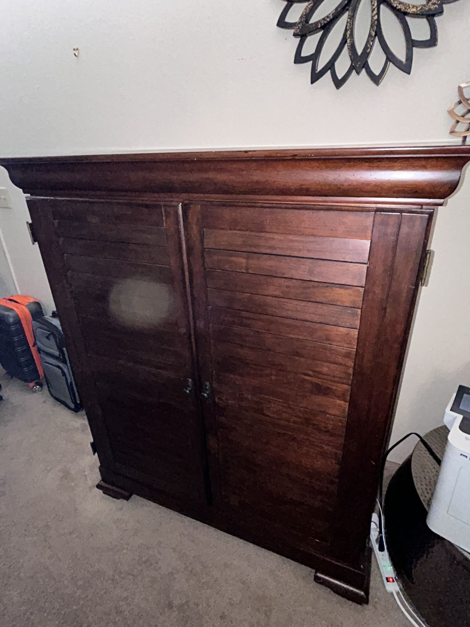 FREE! Well-crafted solid dark wood cabinet from Legends Furniture