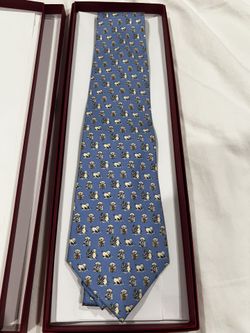 Brand New 100% Authentic Salvatore Ferragamo Blue Tie w/ Tag and Box