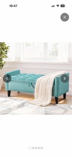 Brand new 47in Velvet Storage Ottoman Bench