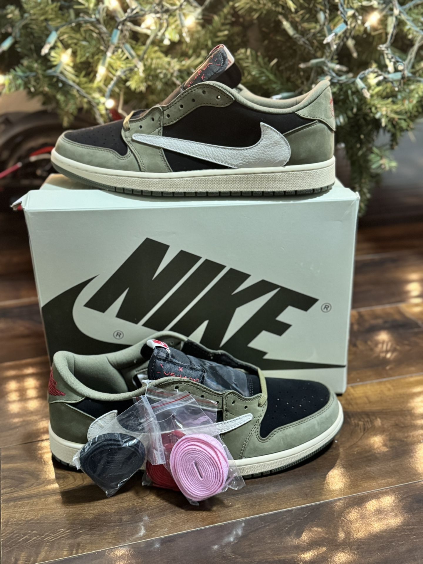 Travis Scott x Air Jordan 1 Low OG SP ‘Black Olive Mens Size 13’ 