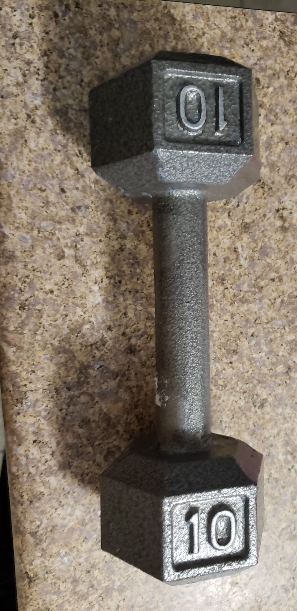 10lb cast iron hex dumbbell (new)