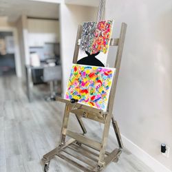 $3,500 Professional Height-Adjustable Rolling TV / Display Stand –Professional Art Easel - Heavy Duty 