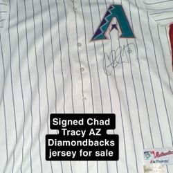 Authentic Signed Chad Tracy Arizona Diamond Backs Jersey 