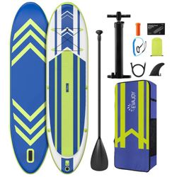 EVAJOY Inflatable Stand Up Paddle Board 10’10 × 32” × 6” All Around iSUP Paddleboarding Great Beginner Board: Ideally suited for riders of all skill l