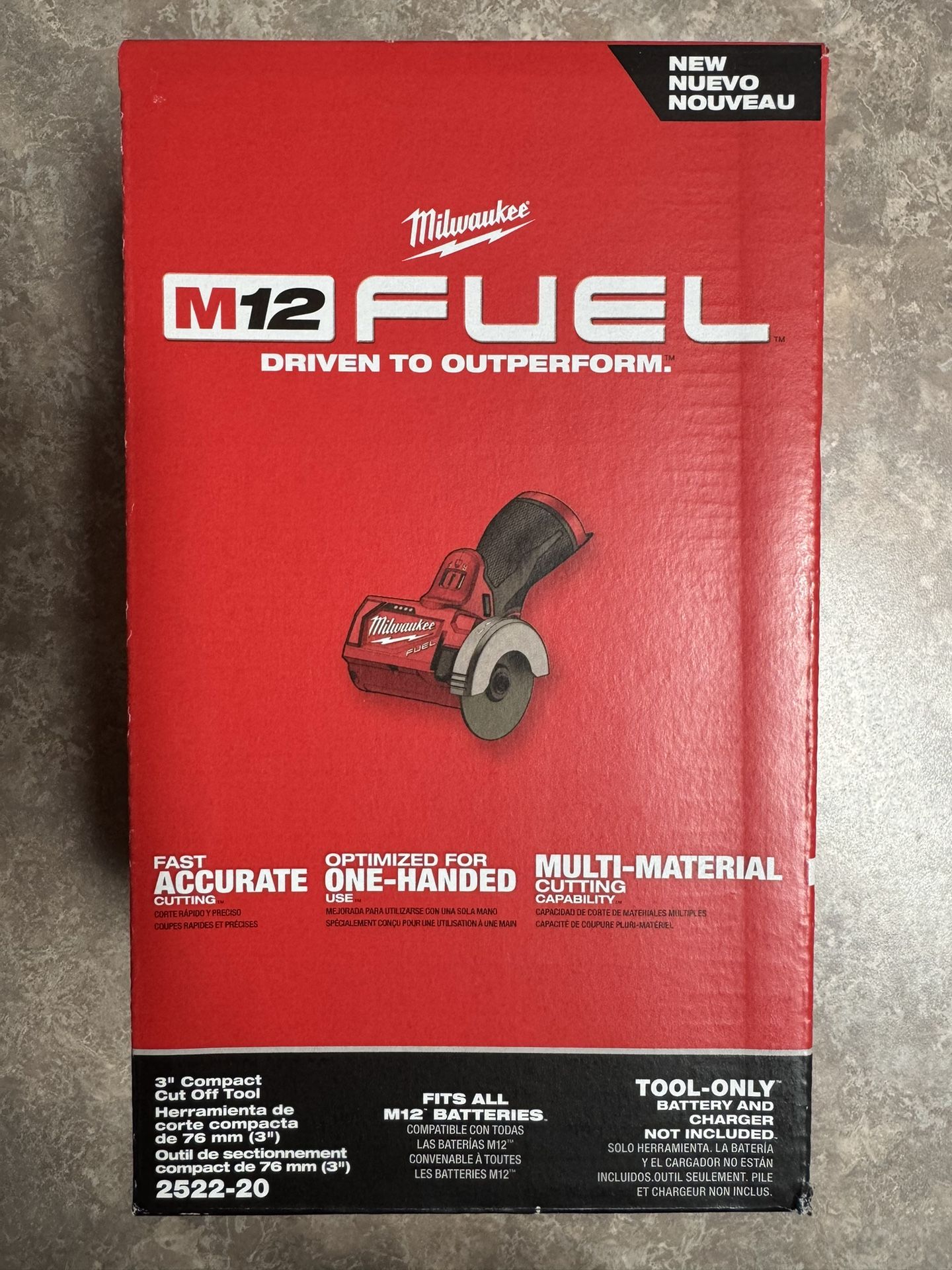 Firm Price* Milwaukee M12 Fuel Cordless 3in Cut off Saw