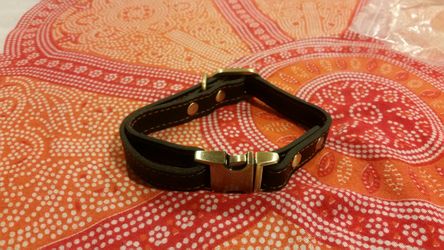 Luxury real leather dog collar(small dog)