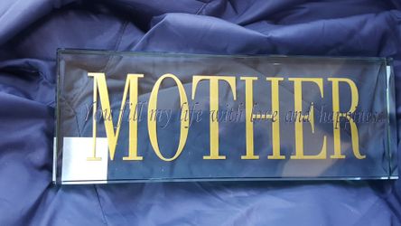 Mother day gift Heavy duty glass says mother