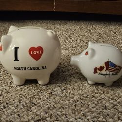 I Love North Carolina And Niagara Falls Piggy Banks