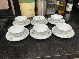 Noritake Automne China Cups and Saucers - Set of 6 barely used