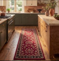 Runner Rug - 2'3" × 16' Red & Black