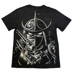 Teenage Mutant Ninja Turtles Gray All Over Print Shirt Sz S 