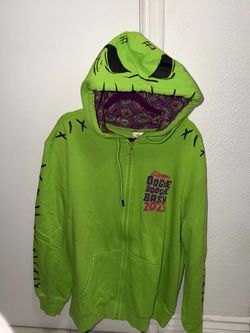 Disney Oogie Boogie Bash 2025 Nightmare Before Christmas Green Zip Hoodie L
