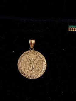 Nugget style Centenario coin pendant