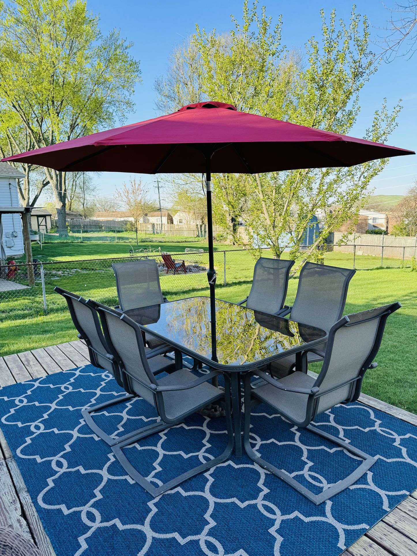 Patio Furniture - Patio Set - Outdoor Furniture - Dining Set - Chairs - 9 Piece