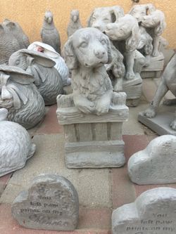 New dog made out of cement
