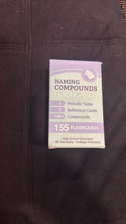 Naming Compounds Flash cards 