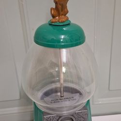 Vintage Warner Brothers Scooby Doo Green Diecast Magic Gumball Machine Bank
