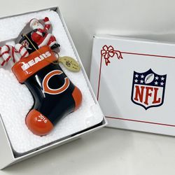 2016 Danbury Mint Chicago Bears Football Christmas Stocking Ornament