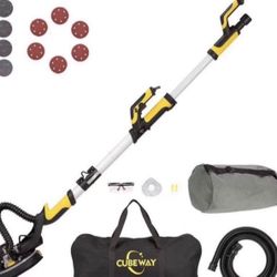 CUBEWAY Drywall Sander with Vacuum Attachment, Innovative Fixture for Ceiling Sander, Electric Drywa