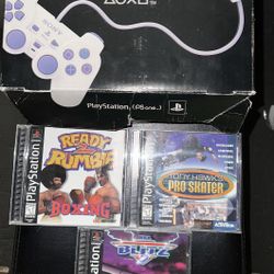 PlayStation One With 3 Games 