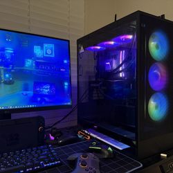 Gaming PC And Monitor