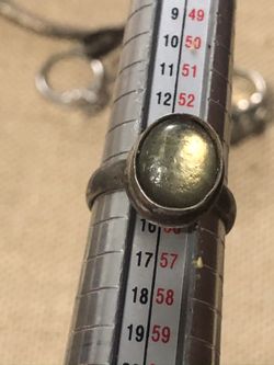 Sterling silver size 7 ring either moon stone or labradorite