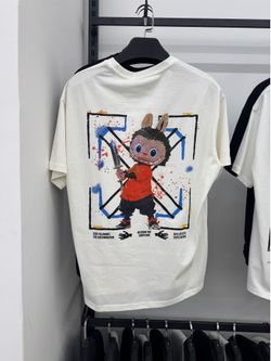Off-White Graphic Bunny Character T-Shirt